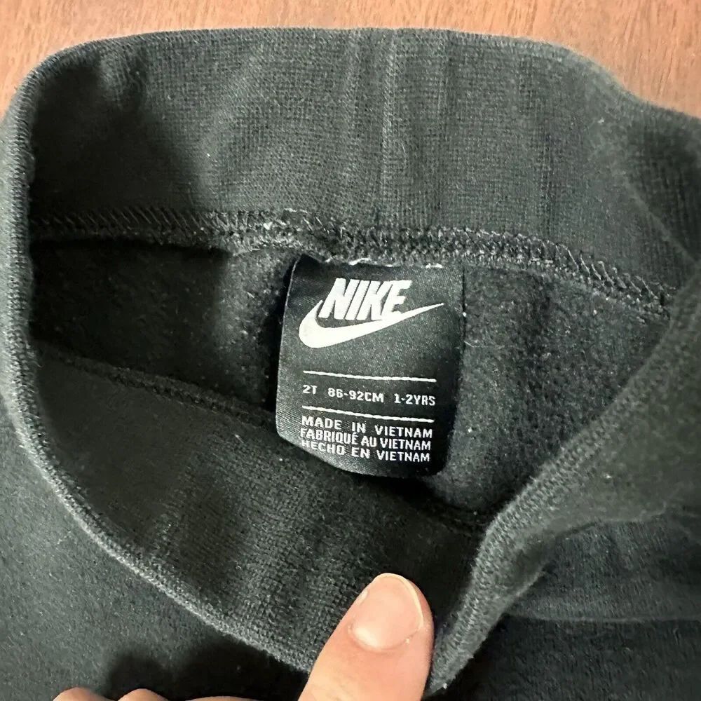 Nike Sweatpants Toddler Size 2T Black Spellout Jogger‎ Activewear